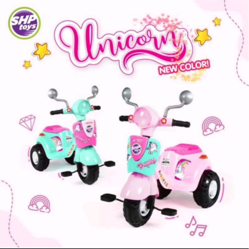 Jual Mainan Sepeda Roda Tiga Anak / Scooter / Scoopy / Vespa / Mio Pancal | Shopee Indonesia
