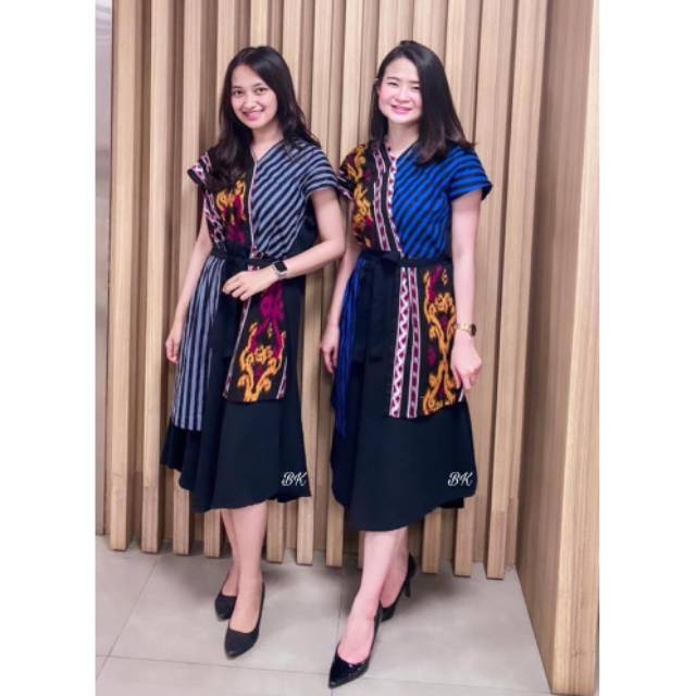 Jual DRESS BATIK SONGKET KOMBINASI Indonesia|Shopee Indonesia