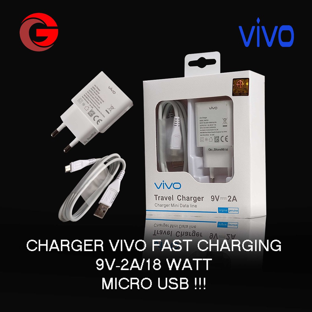 CHARGER VIVO ORIGINAL FAST CHARGING 18W Shopee Indonesia