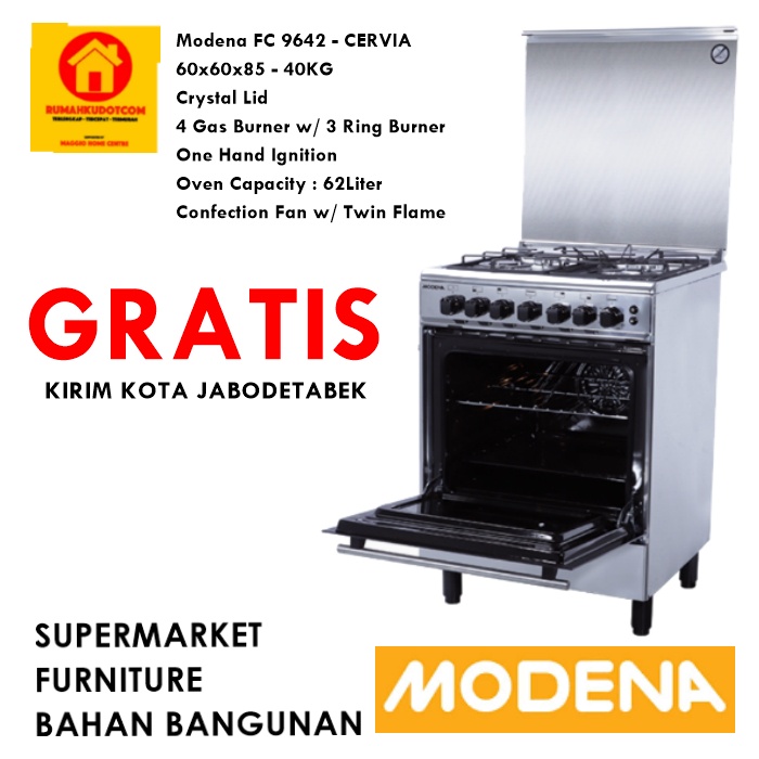 Jual KOMPOR GAS MODENA KOMPOR GAS OVEN MODENA FREESTANDING COOKER