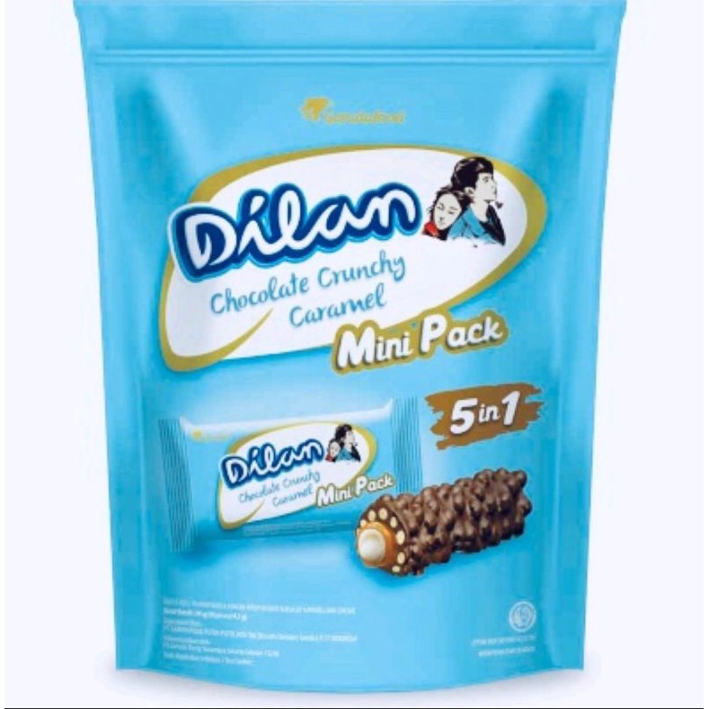 Jual Coklat Dilan Mini Pack (Isi 10 Pcs) / Coklat Dilan Crunchy Carsmel (1 Box 12 Pcs) | Shopee Indonesia