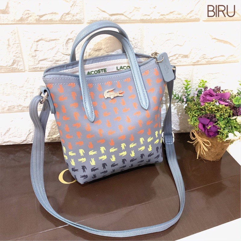 TAS SELEMPANG LACOSTE TOTE MINI OMBRE Z262 IMPORT SUPER