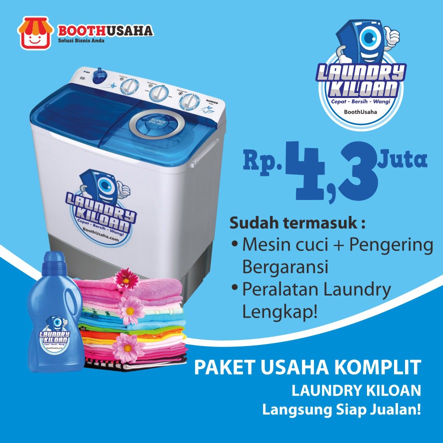 PAKET USAHA LAUNDRY KILOAN BOOTH PERALATAN MESIN LAUNDRI BAHAN LENGKAP Shopee Indonesia