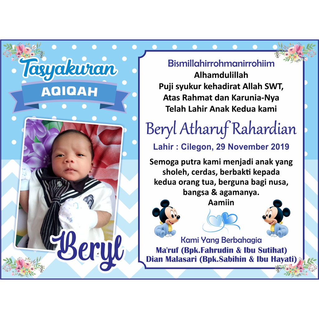 Contoh Ucapan Undangan Aqiqah Pdf kata ucapan aqiqah