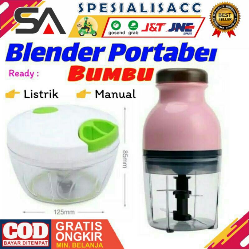 BCC Blender bumbu Portable mini Kapsul listrik manual ZR Shopee