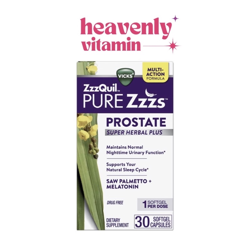 Jual Vicks Zzzquil Pure Zzzs Prostate Super Herbal Blend 30 Softgel