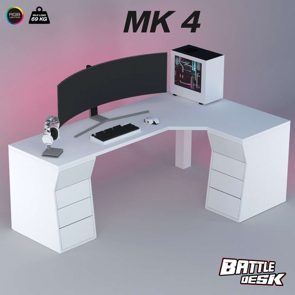 Meja Komputer Gaming PC Desk RGB Murah 200x120