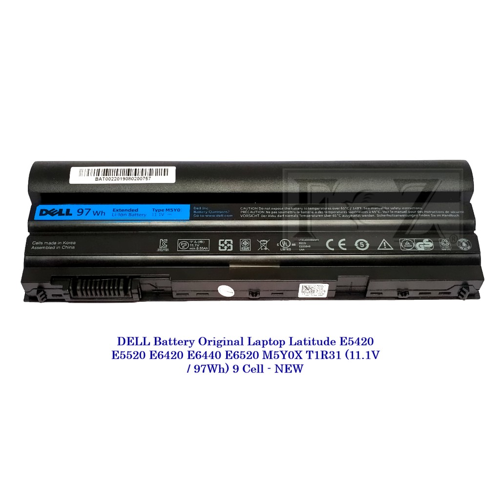 Jual Dell Battery Original Laptop Latitude E5420 E5520 E6420 E6440 E6520 M5Y0X 71R31 (11.1V / 97Wh) 9Cell | Shopee Indonesia