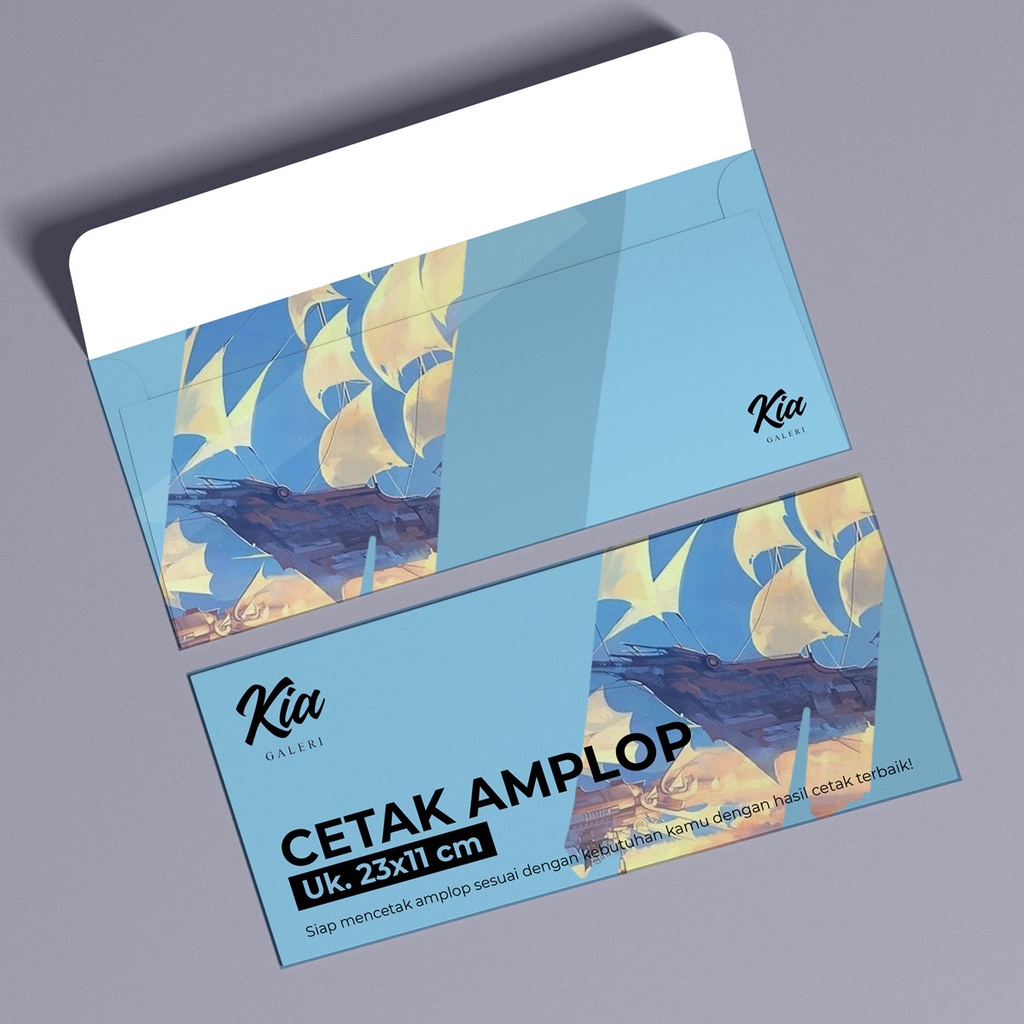Jual Cetak Amplop 23x11 cm Custom Full Color HVS 100 gsm / Art Paper