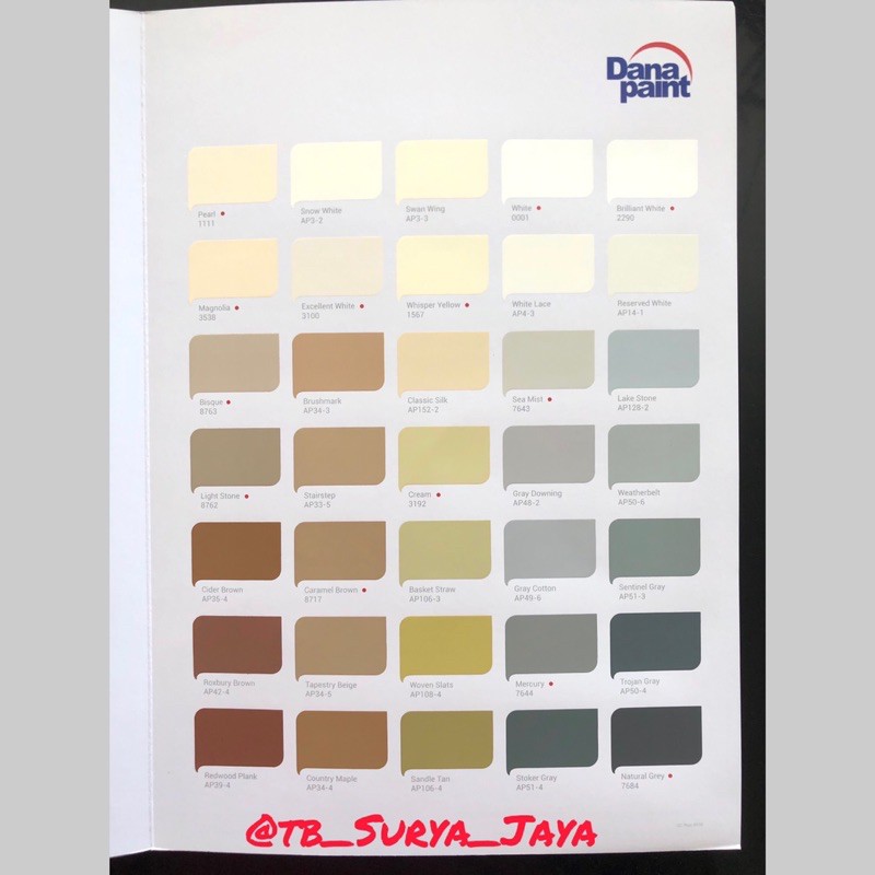 warna cat plafon danabrite 2021 Warna Cat Plafon