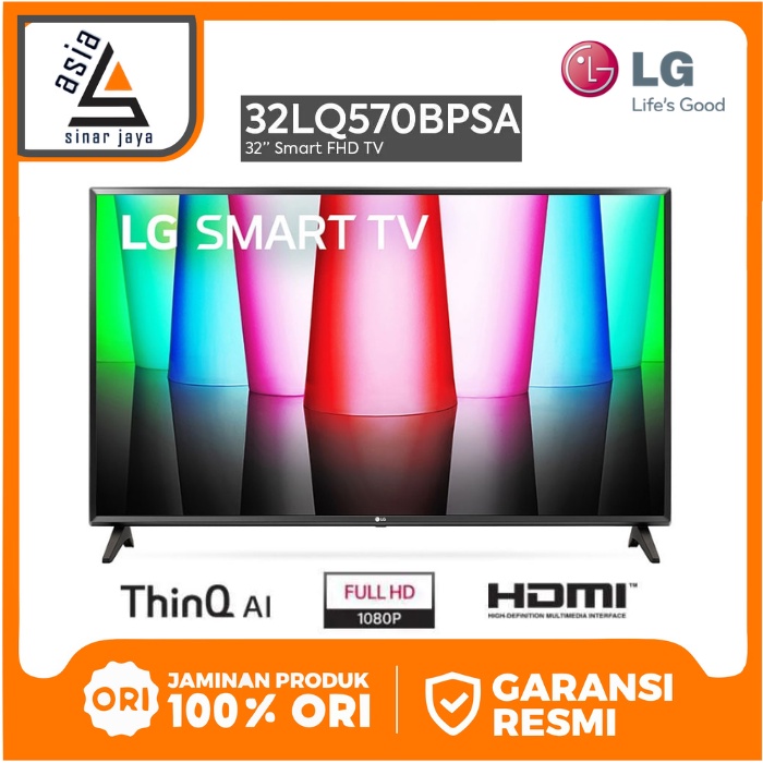 Jual LG 32LQ570 Smart TV LED 32 Inch HD HDR 10 Digital WiFi 32LQ570BPSA