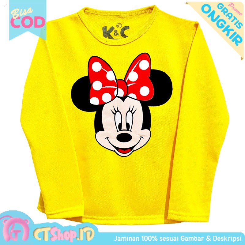 Kaos Anak Perempuan Lengan Panjang LP MintMint YELLOW BARU