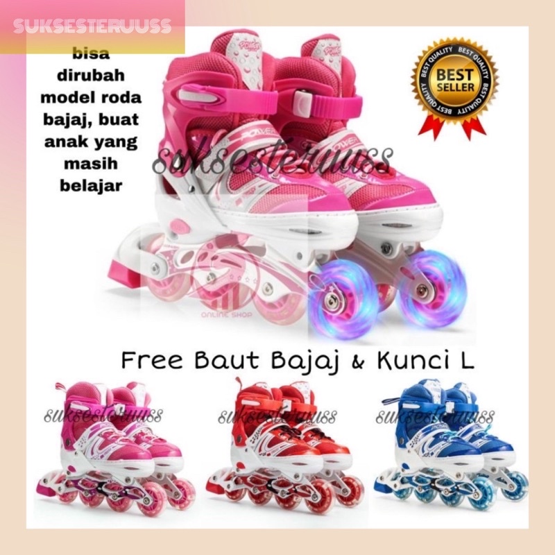 Jual PROMO!! Sepatu Roda Anak Inline Skate POWER / Sepatu Roda Model