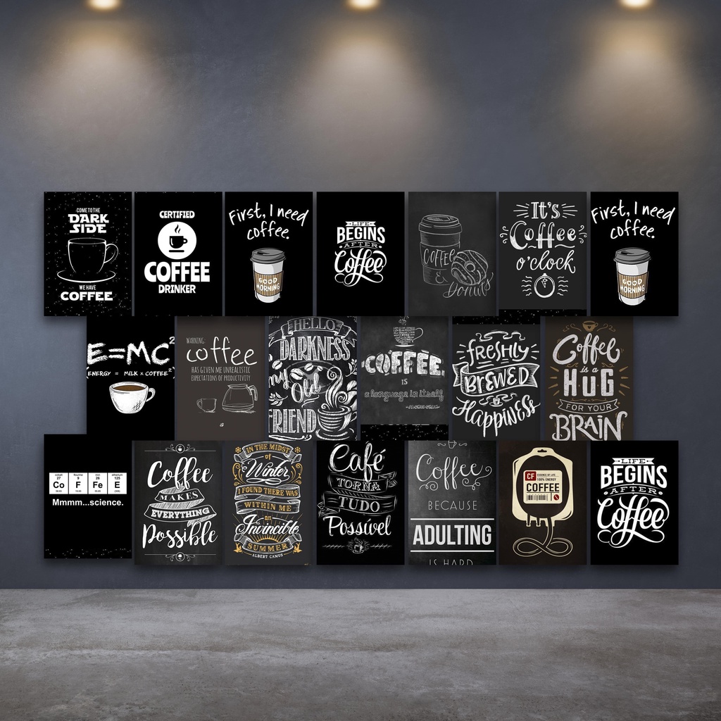 Jual (32Pcs)Poster Cafe Aesthetic Vintage Ukuran A6 A5 A4 aesthetic