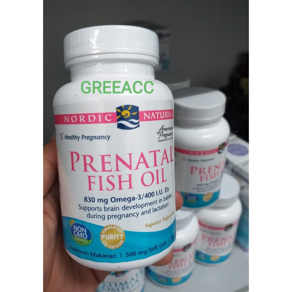 Nordic Natural PRENATAL FISH OIL DHA Omega 3 Vitamin D3 BPOM 90 tab