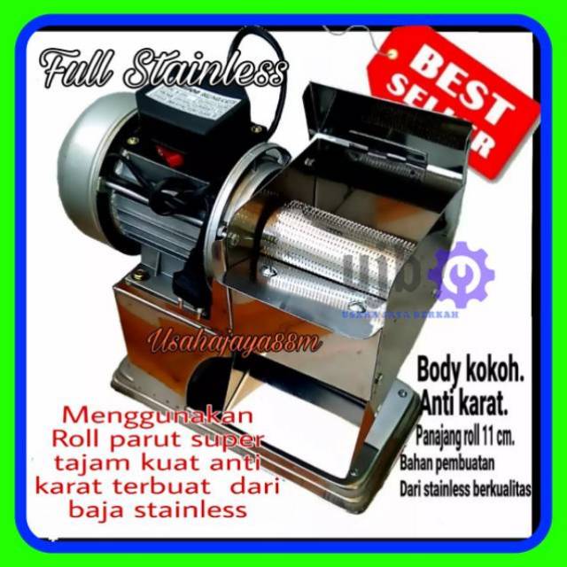 Bisa COD Parutan Kelapa Listrik Full Stainless Steel Parut Kelapa Ubi