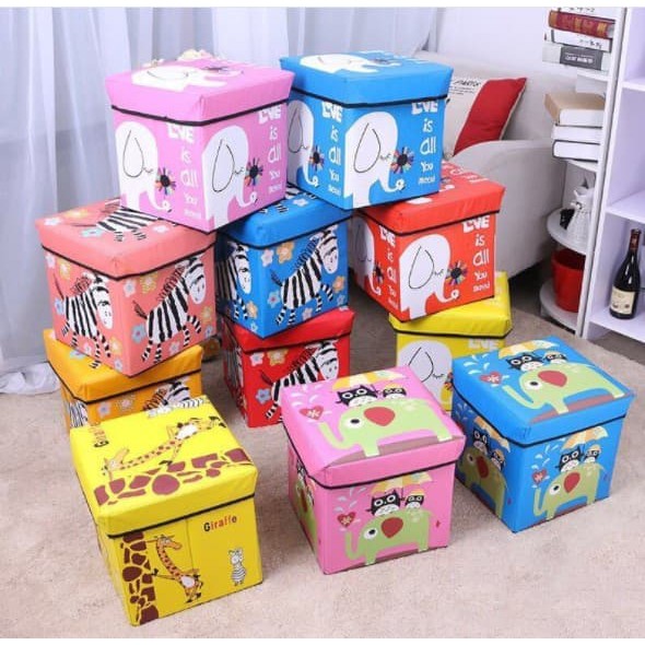 Jual Kotak Ajaib Anak Animal Storage Box / Tempat Mainan / Majalah /Kursi Organizer Size 30 X 30 X 30 Cm | Shopee Indonesia