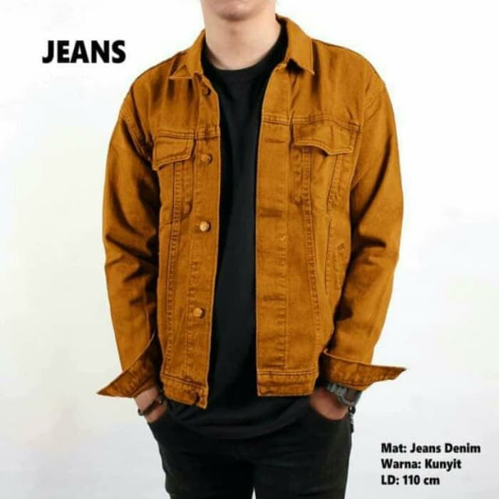 Jual Grosir Jaket Jeans Pria Coklat / Jaket Denim Pria Coklat / Jaket Pria Coklat | Shopee Indonesia