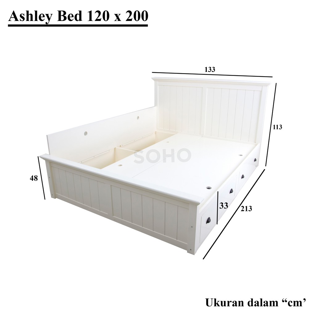 Jual Ranjang / Divan Laci - Ashley Bed 120 X 200 | Shopee Indonesia