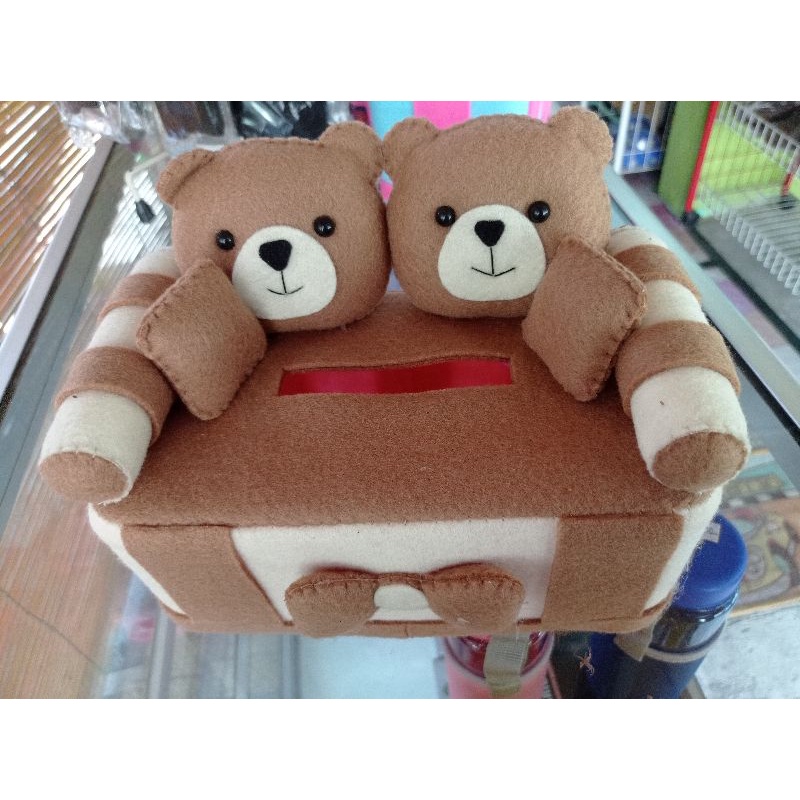 Jual KOTAK TISU FLANEL SOFA LUCU IMUT paket kotak + sarung Shopee(03)