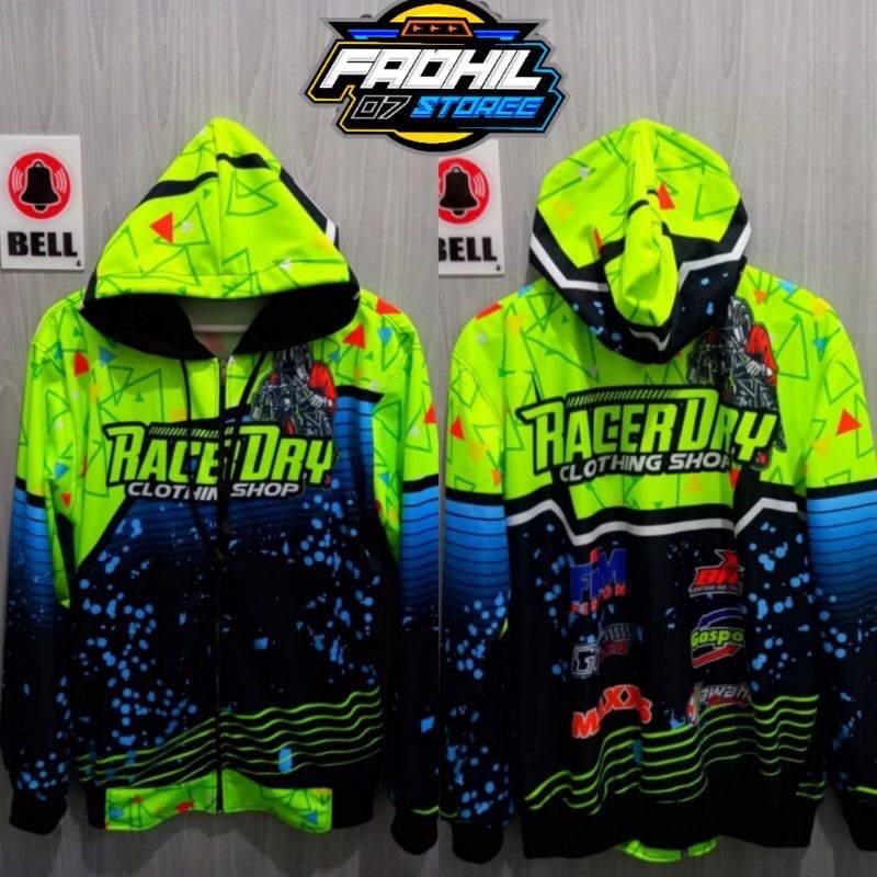 Jual Jacket Sweater Hoodie Racing Racerdry Clothing Shop Hijau Stabilo Hitam Xl Jaket Hoodie Sweater Racing Race Racer Dry Pembalap Balap Motor Liar Joki Drag Bahan Lotto Elvana Import Print Printing Original