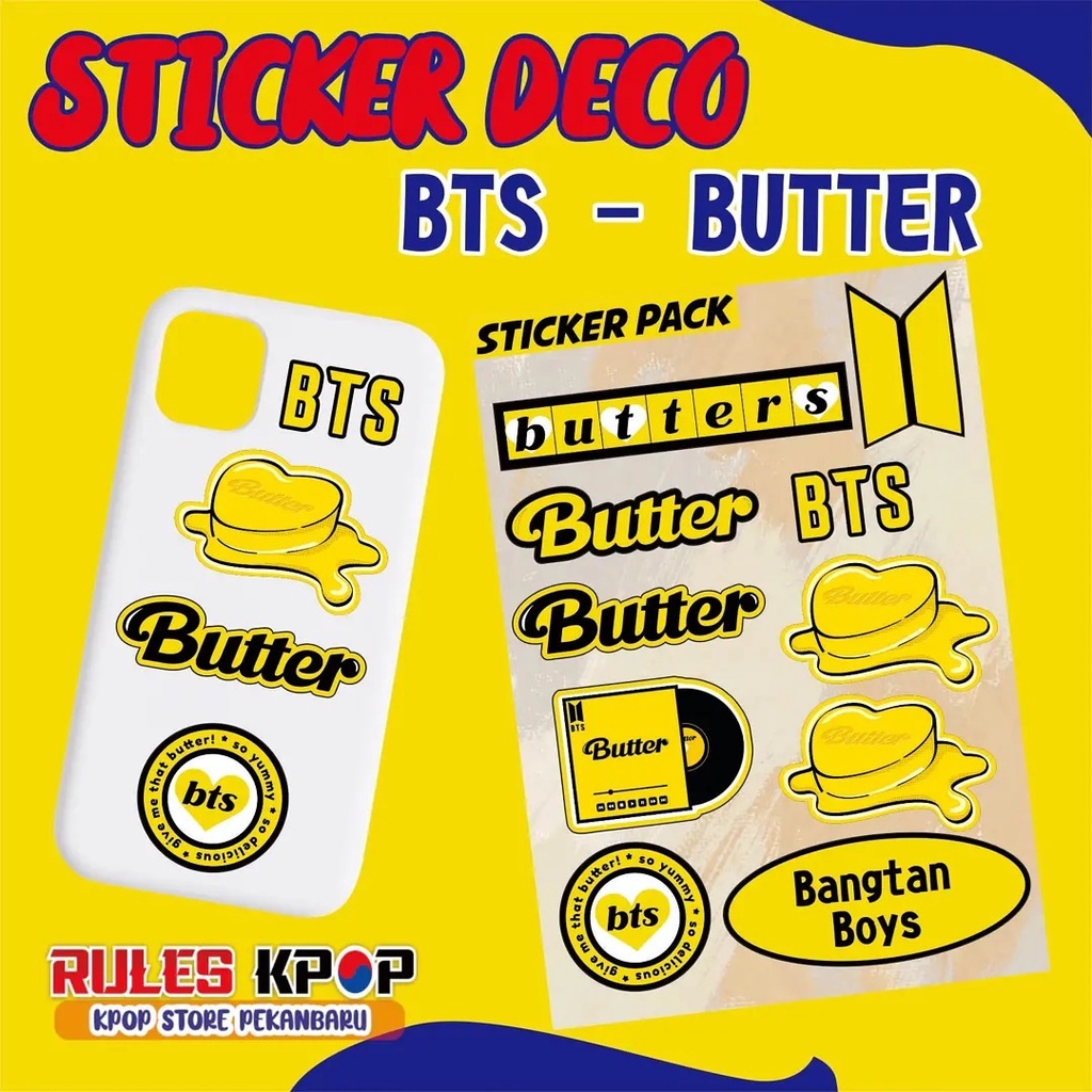 Jual 10 sticker [ READY STOCK ] STICKER DECO BTS BUTTER STICKER BTS
