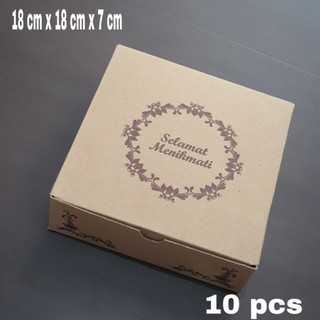 Jual Kotak Nasi/Dus Nasi Coklat 22X22X7Cm | Shopee Indonesia
