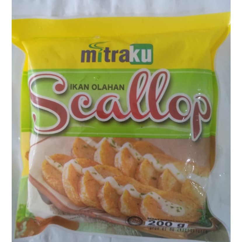 Mitraku Scallop 200gr / Scallop ikan / Scallop Surimi / Ikan Olahan