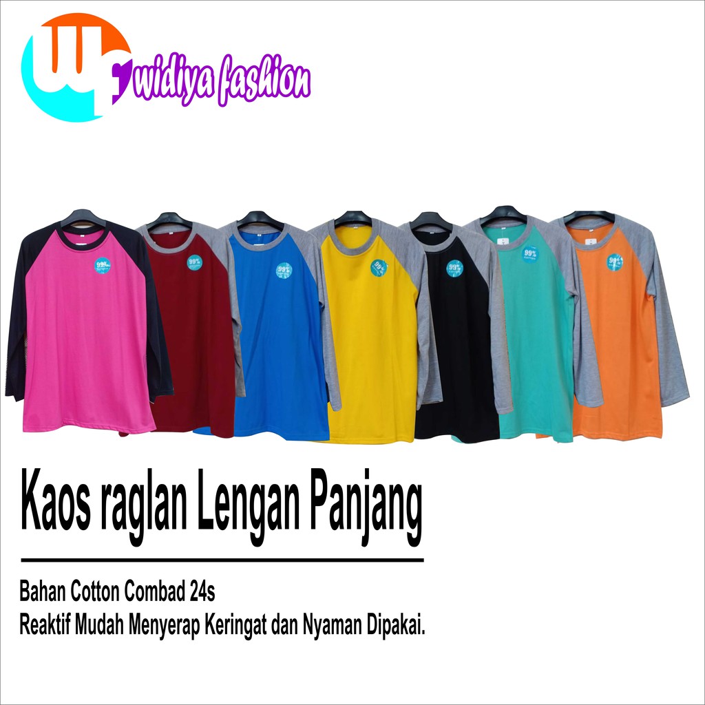 Kaos raglan panjang combed 24s Shopee Indonesia