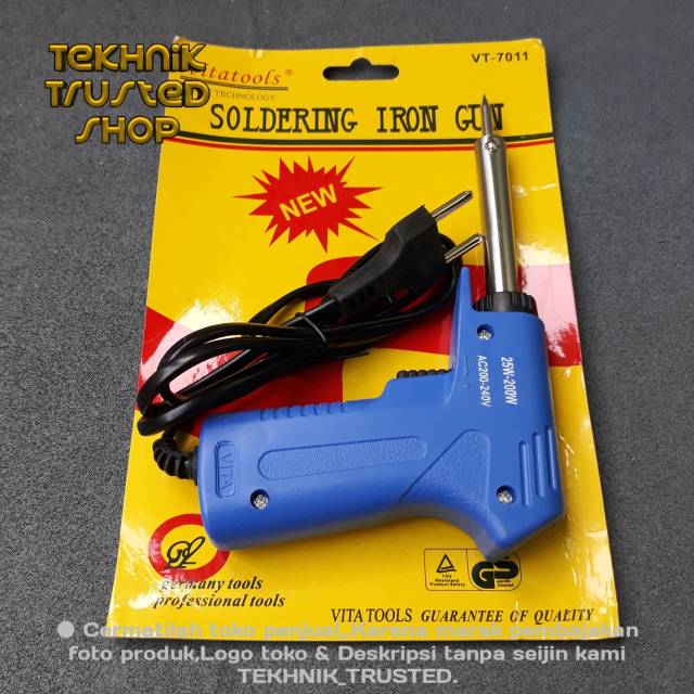 Jual Soldering iron 25 sd 200w Pemanas timah patri model pistol
