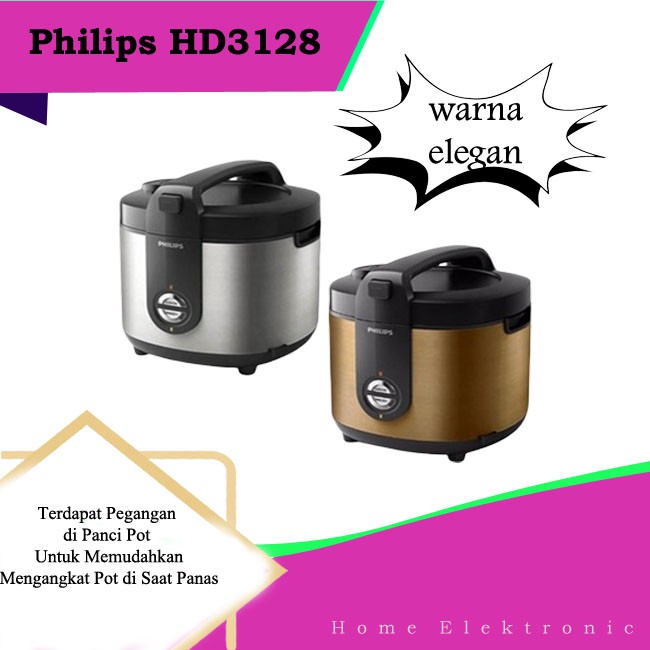 Jual Rice cooker PHILIPS Magic Com PRO CERAMIC 2 Liter HD3128/ HD