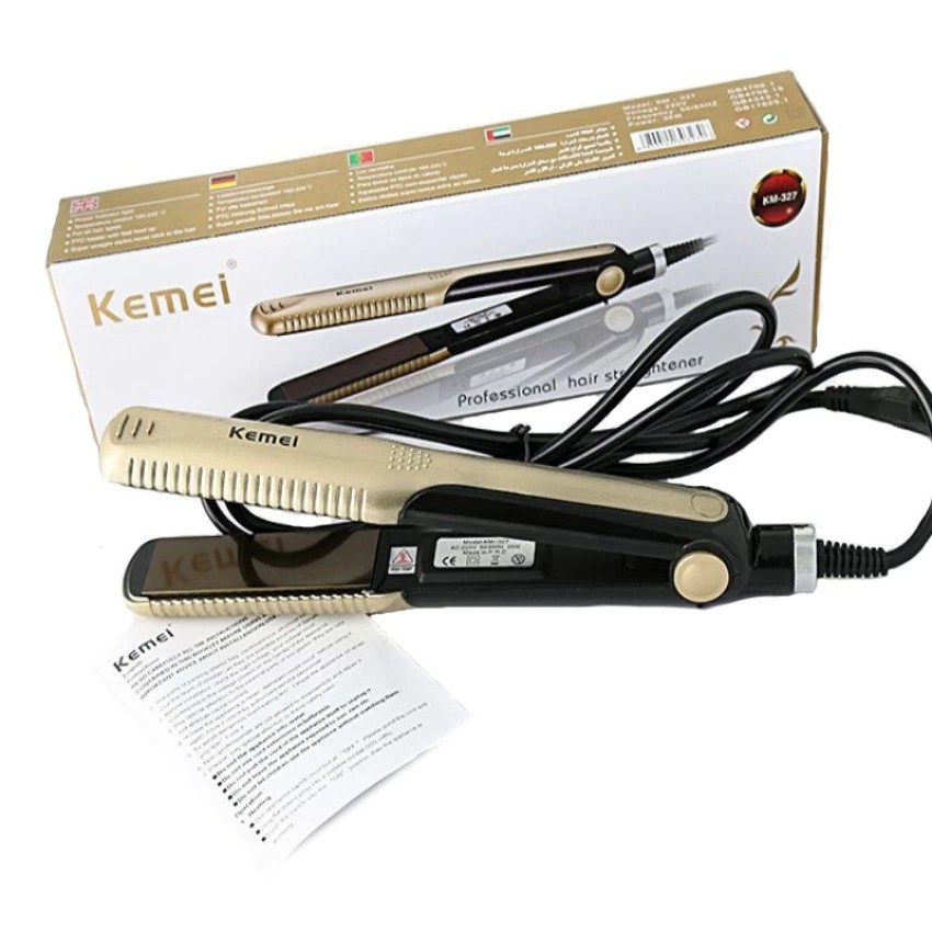 Kemei Catokan Rambut Lurus dan Keriting Kemei 327 Gold