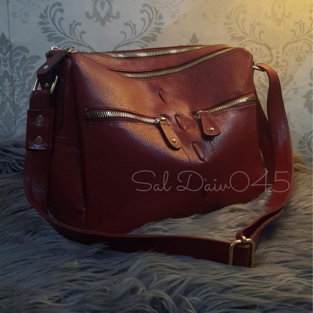 [SIze M] Tas Kulit Asli Garut SDL045 Shopee Indonesia