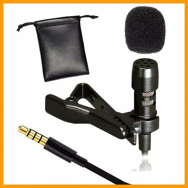 Jual Mic Clip On Deluxe Lavalier JH043 3.5mm Jack Condenser Wired Mic