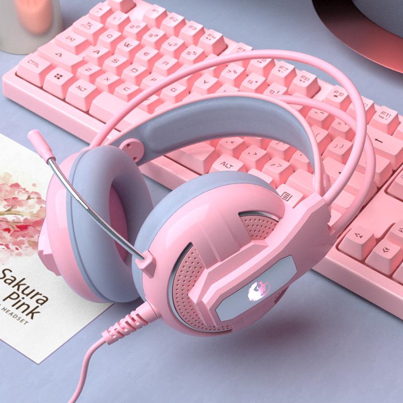 Headphone Gaming Warna Pink untuk Wanita Shopee Indonesia