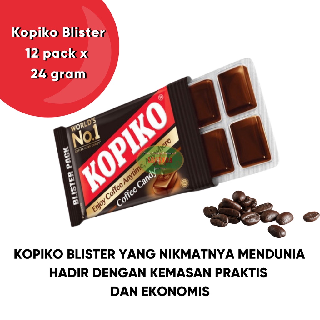 Jual Kopiko Classic Blister Pack Box isi 12 pcs x 24 gram permen kopi
