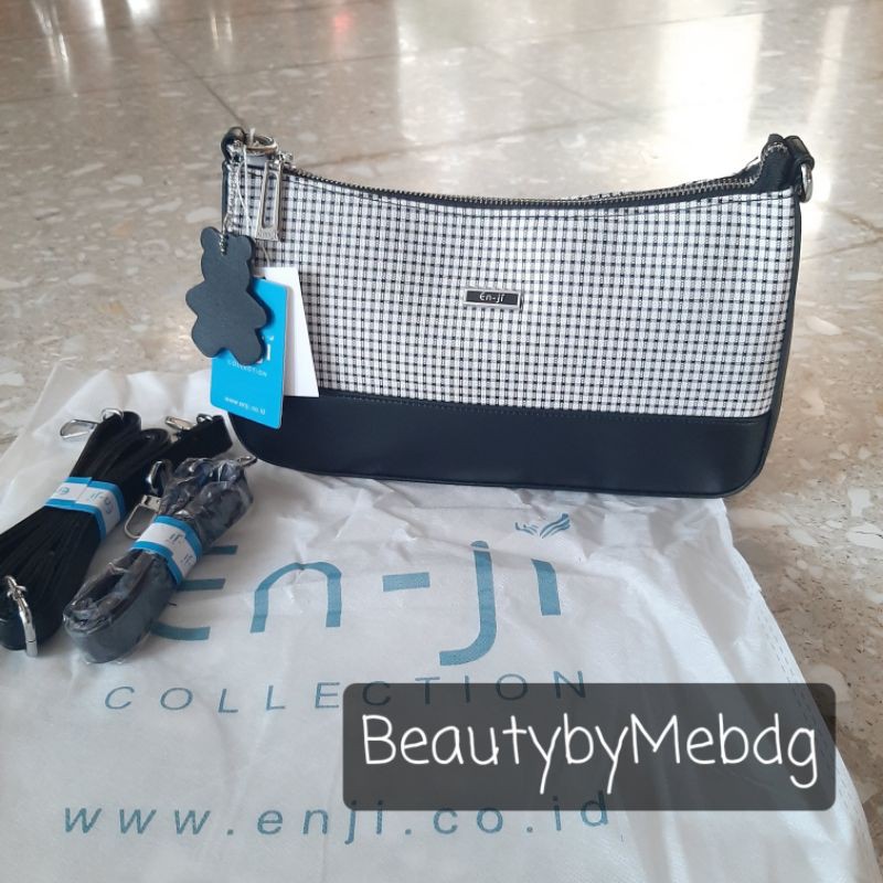 Enji Nami shoulderbag Khaki / Nami Black / Nami Green / tas wanita enji by palomino Shopee