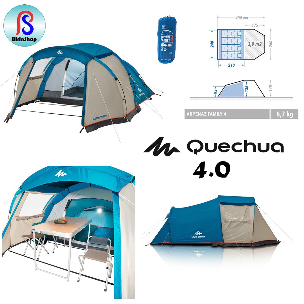 Jual Quechua Arpenaz Tenda Camping 4 Orang ARPENAZ 4.0 Family CAMPING TENT / 4Person 1