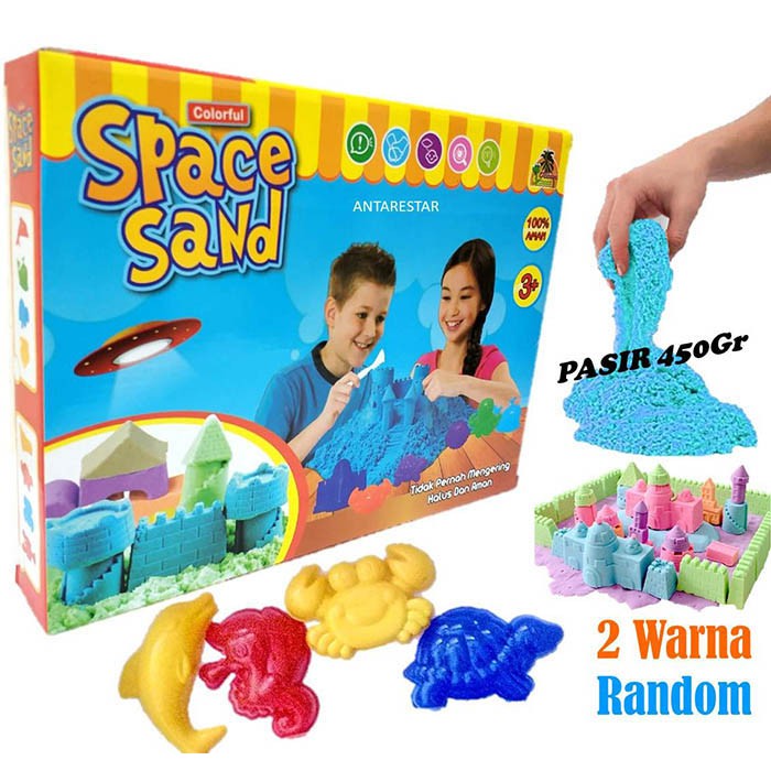 Jual Mainan Anak Pasir Kinetik Ajaib Space Sand Warna Warni Bentuk Cetakan | Shopee Indonesia