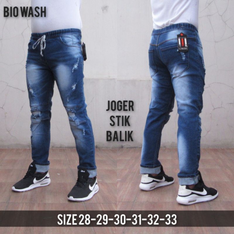 CELANA PANJANG JEANS PRIA,MODEL SOBEK2 088 Shopee Indonesia