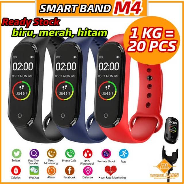 (COD) Smartwatch M4 Tahan Air Jam Tangan Pintar Detak