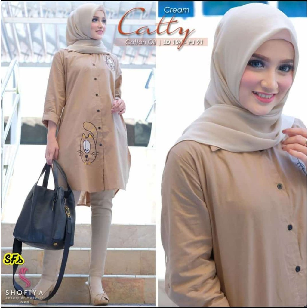 Jual Tuniki Catty Coklat Susu | Shopee Indonesia