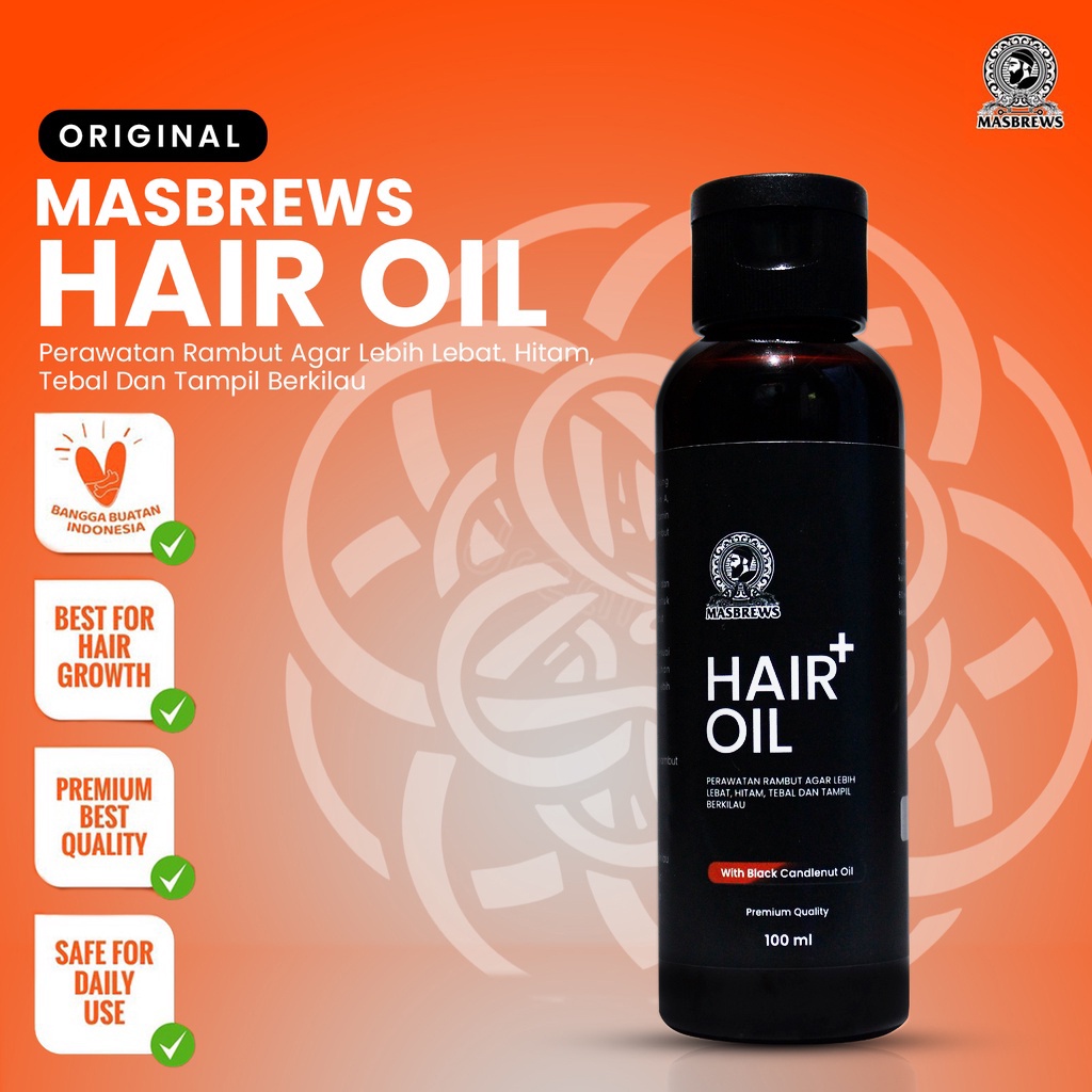 Jual Masbrews Hair Oil With Black Candlenut Oil Indonesia