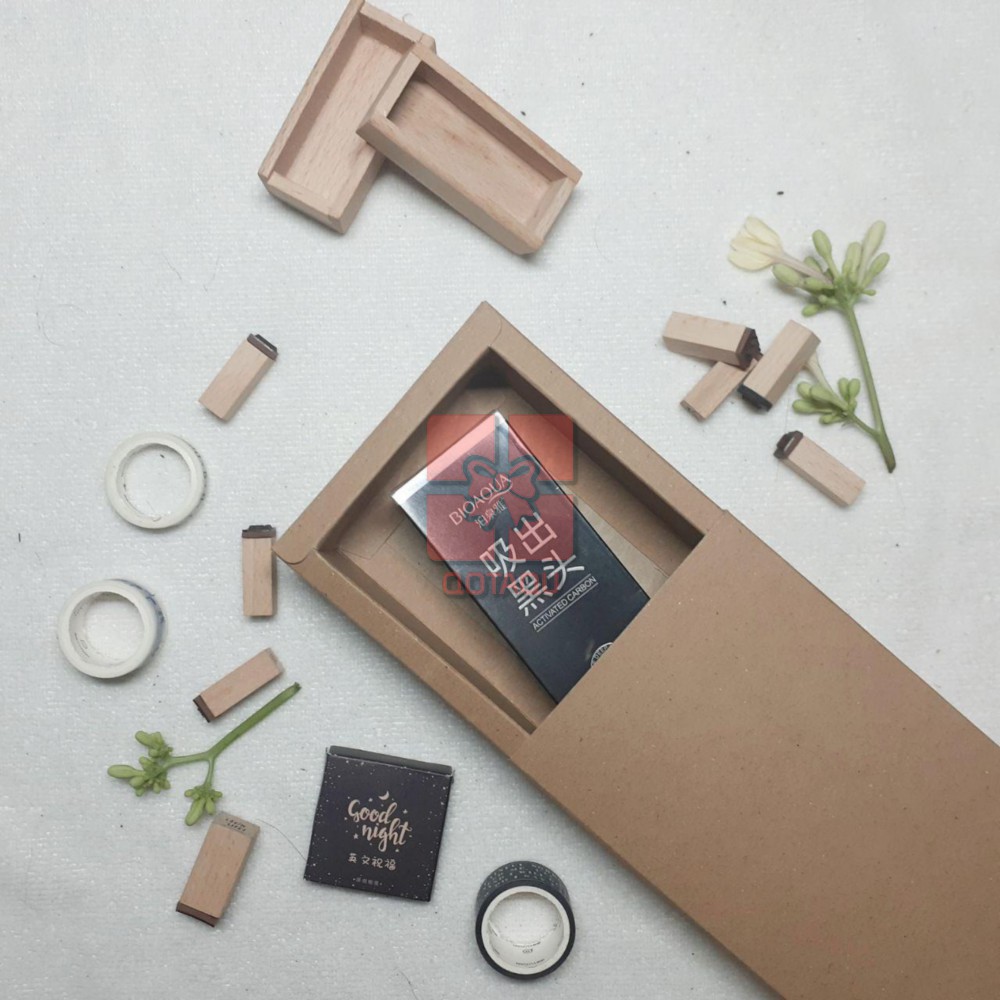 QOTAQU Sliding Box Gift Box Kotak Kado Hampers Box 17 x 10,5 x 4