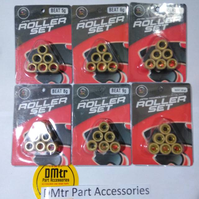 Jual Roller Honda Beat Scoopy 5 6 7 8 9 10 gram merk Sindo 1 set bukan