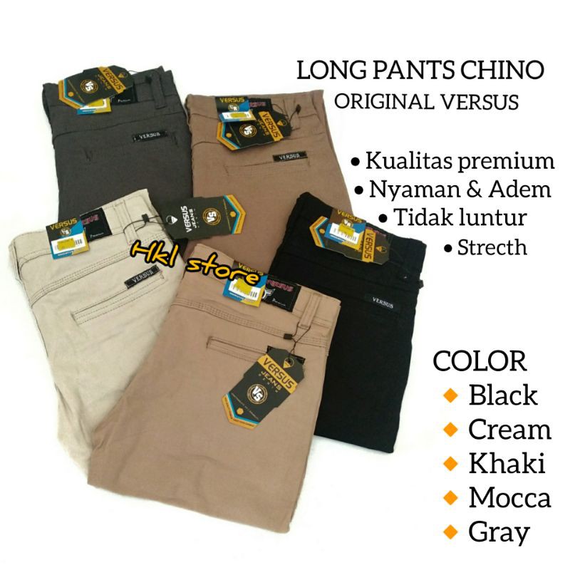 Celana Chinos Panjang Strech Pria Original Versus 27 - 32 | Shopee Indonesia