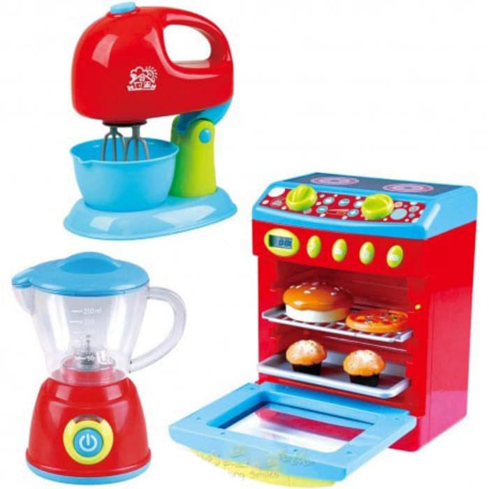 Jual Mainan Anak Perempuan Cewek Playgo-Gourmet Kitchen Oven Mixer Blender | Shopee Indonesia