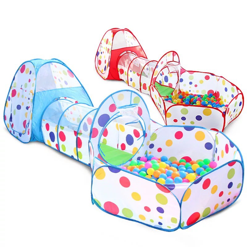 Jual Tenda Anak 4 In 1 Tenda + Terowongan + Kolam Bola + Keranjang Ring Basket Mainan Anak | Shopee Indonesia