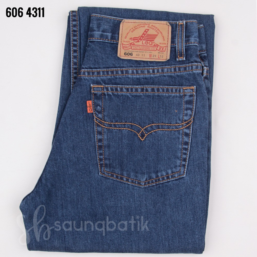 LEA ORIGINAL CELANA JEANS LEA 606 4311 REGULAR JEANS PRIA Shopee Indonesia
