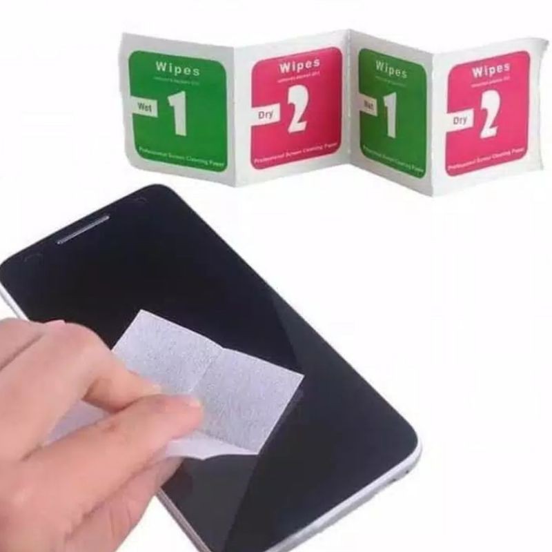 [Checkout RP100] Tissue Tempered Glass Pembersih Layar Handphone